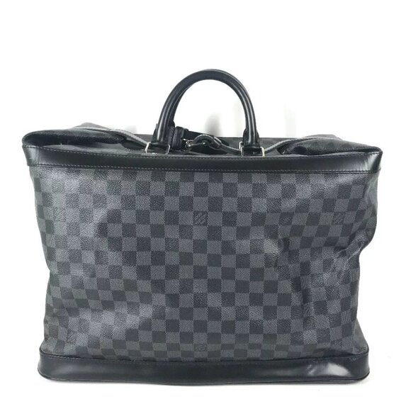 LOUIS VUITTON N41161 Damier Graphite Grimo Travel Bag Hand Bag Duffle Bag Black - Picture 3 of 16